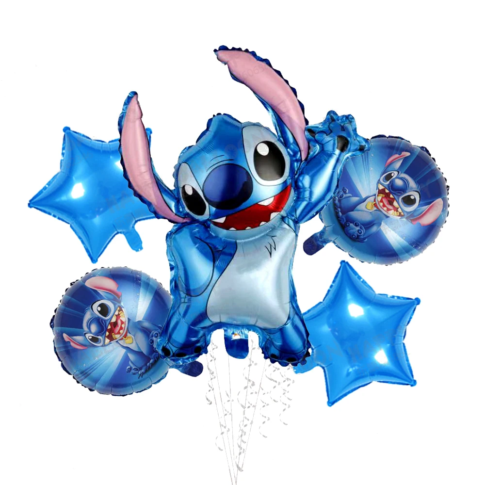 New Arrival 5pcs Set Lilo Stitch Foil Balloons Set 18 Inch Cartoon Globos  For Kids Toy Boys Birthday Party Decorations - Buy Lilo & Stitch Balloon  Steve Balloon For Kids Birthday Party