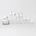 Glass Bottle Wholesale Luxury Skincare Packaging Cosmetic Pump Glass Bottle Cosmetic Cream Bottle