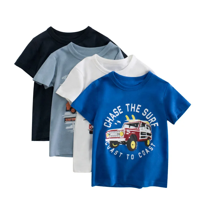 Amazon Essentials Boys and Toddlers' Short-Sleeve T-Shirts (Previously Spotted Zebra) Multipacks