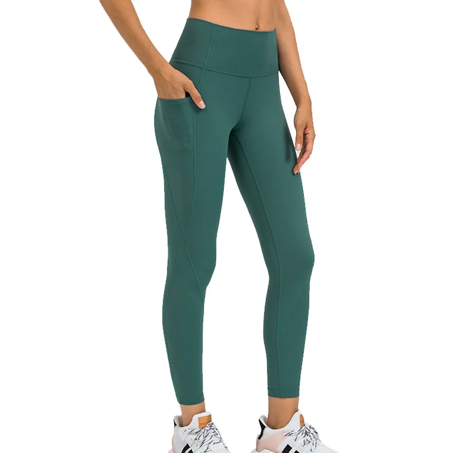 Cropped Running Leggings With Pockets
