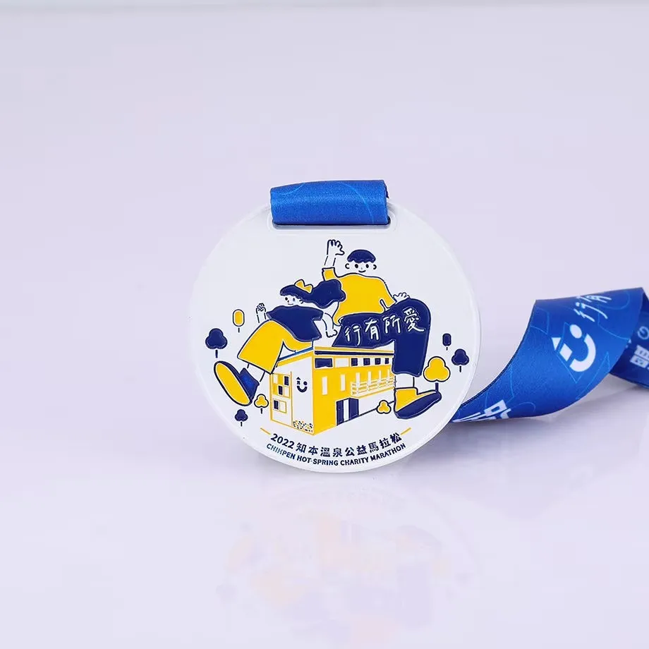 Manufacturer Design Custom Logo Zinc Alloy Metal Medal 3D Run Race Marathon Finisher Sports Medals details