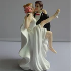 Art Cake Topper Bride And Groom Couple Resin Statue Home Decoration Living Room Art Crafts Sculpture Wedding Gift