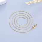 Sterling Silver 925 Sterling Silver Snake Chain 1.0 Mm Gold Plated