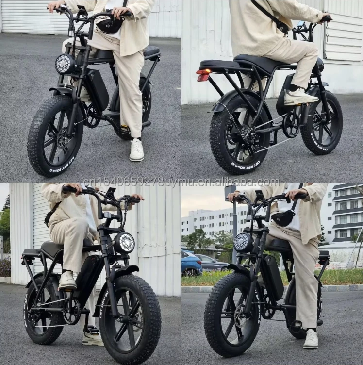 2024 Hot Sales EU Warehouse Ouxi H9 Alloy 250w 48v 750w Vintage 20 Inch Fat Air Tires Electric Bike