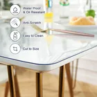 Crystal PVC Transparent Soft Glass 0.5mm Oilproof Waterproof Tablecloth For Dining Table
