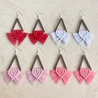 Earrings Earrings 2022 New Valentine's Day Cotton Tassel Bohemian Big Beach Lady Fashion Pendant Earrings
