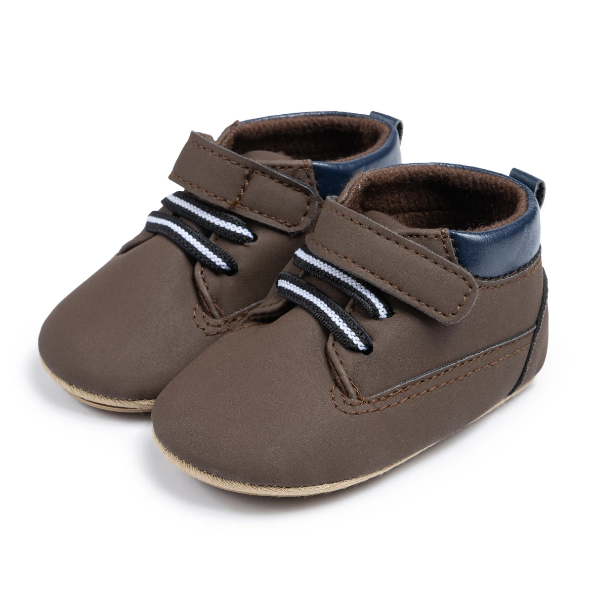High Quality Outdoor Baby Boys Sneakers Hook&Loop PU Leather Baby Boy First Walker Shoes