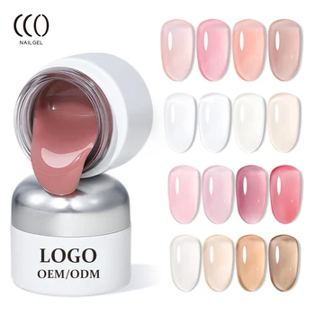CCO Custom Logo 15ml Private Label Pink Gel Polish UV glue Collection Jelly Gel Polish