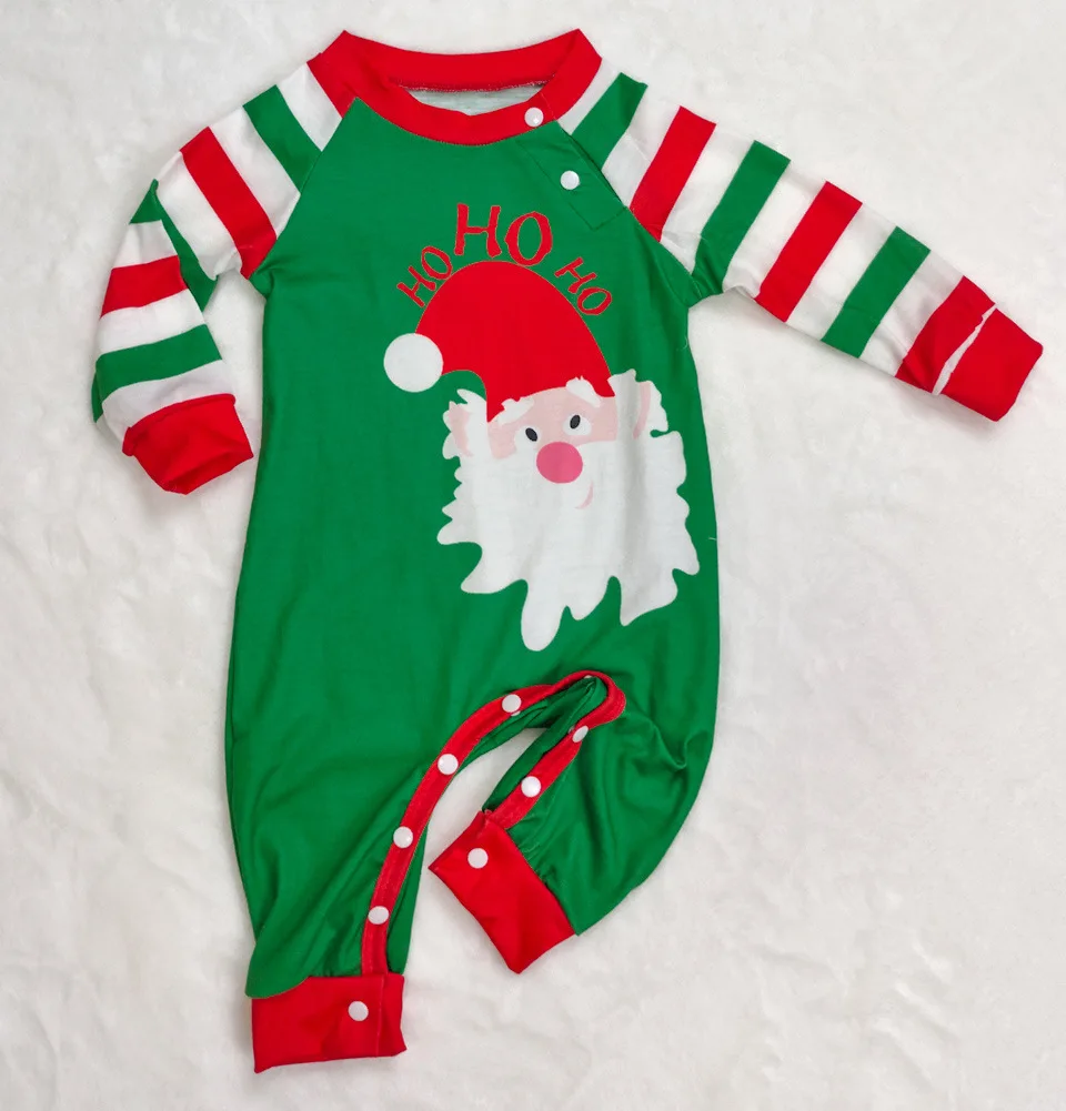 Wholesale Christmas Clothes Children'S Set Parent-Child Printed Stripe Home Clothing Pajamas Baby Jumpsuits