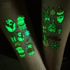 Wholesale Body Temporary Tattoo Sticker Skin Glow In The Dark Christmas Body Tattoo
