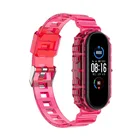 Silicone Watch Soft Silicone Strap Clear Transparent Watch Band For Xiaomi Mi Band 4/3