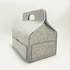 Felt Hand-held Baby Diaper Bag Felt Diaper Bag In 2 Colors To Match Multi-pocket Mom Bag With Special House Shape