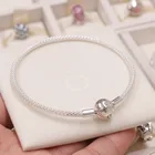 Sterling 925 Sterling Silver Rose Gold Wire Women DIY Jewelry Fit Pandora Charm Bracelet