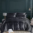 Comforter Simple Comforter Sets Hotel Home Solid Color Imitated Satin Silk Luxury 3pcs Comforter Bedding Set