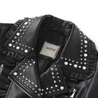 Leather Beaded Studs Ladies Leather Jacket Ladies Leather