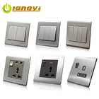 Price Electric Switched Good Price ISO Certification Electric Power 2 Pin With 2 Way Wall Switched Socket