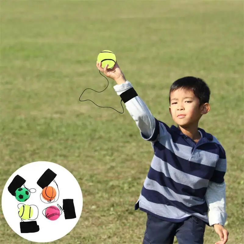 Sport Return Sponge Rubber Hand Ball Game Exercises Bouncing Elastic On