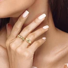 Snake Ring CANNER Wholesale Vintage 18K Gold S925 Silver Sun Smileface Snake Adjustable Open Ring For Woman
