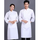 Coats New Fashion Long Or Short Sleeves Waterproof Restaurant Hotel Coats Jackets Cooking Chef Clothes