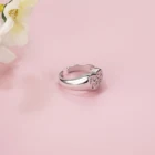Gold Customized Engraved Copper Platedt Gold Monogram Personalised Initial Signet Heart Ring