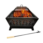 Fire Black Black Large Bonfire Fire Pit Grill And Outdoor Suitable For Fire Pit Black Free 1 Fire Poker