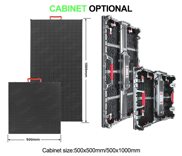 IP43 Rated Waterproof High Brightness Full Color P3.91 LED Display Screen for Outdoor Rental Events
