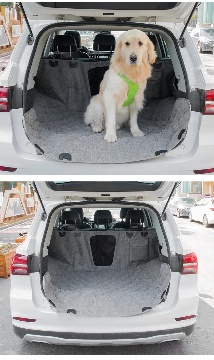 product waterproof solid pattern oxford pet car seat cover for protecting your car cat friendly travel cover-55