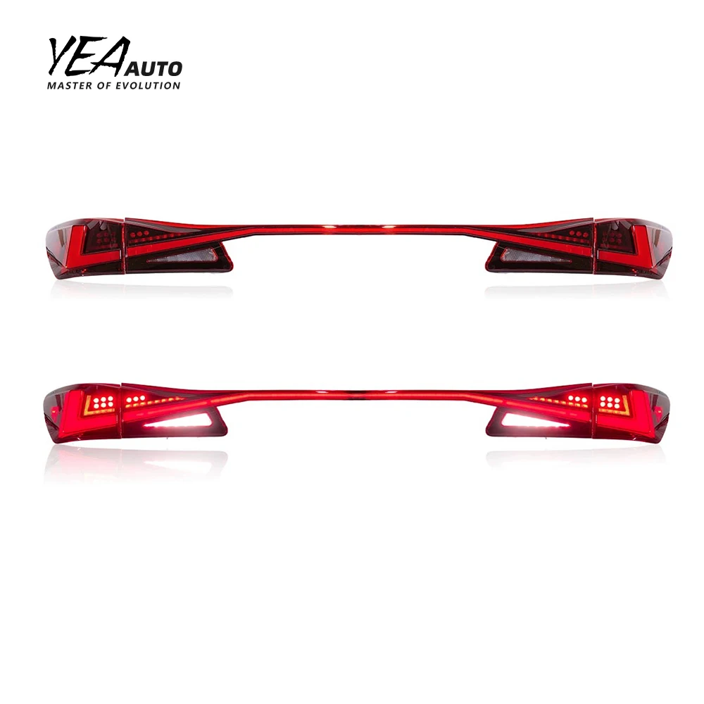 product upgrade full led through taillights taillamp for lexus is is250 is350 tail lights tail light with middle light 2006 2012-6