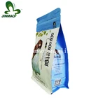 Food Food Flat Bottom Food Stand Up Pouch With Top Zipper And Window For Snack Packaging