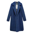 Coat Autumn And Winter Women's Warm Coat Solid Color Long-sleeved Lapel Plush Coat