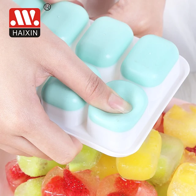 Haixing Chinese Manufacturer 14 grids fancy ice cube tray PP TPE BPA free  ice cream tray