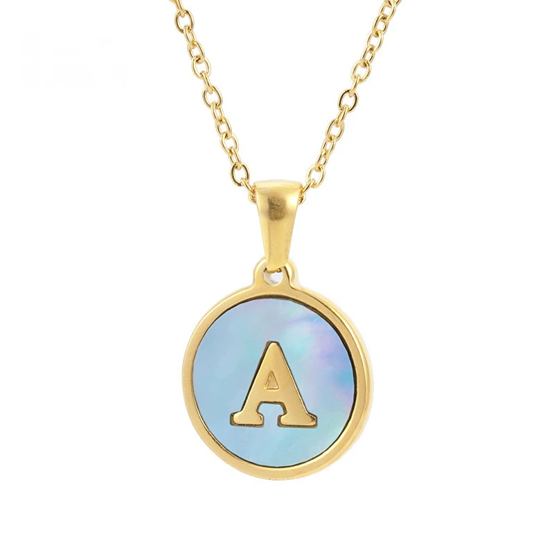 Letter Alphabet M Necklace 