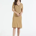 Used Ladies Widely Used Superior Quality Fashion Summer Knitted Dresses With Button For Ladies