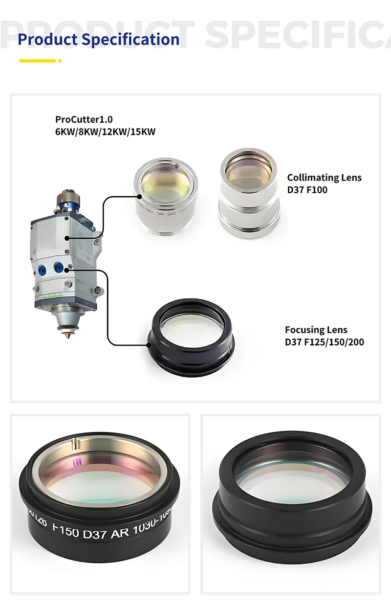 Original Precitec Laser Collimating Lens Assembly New Condition for Procutter1.0 Laser Cutting Head