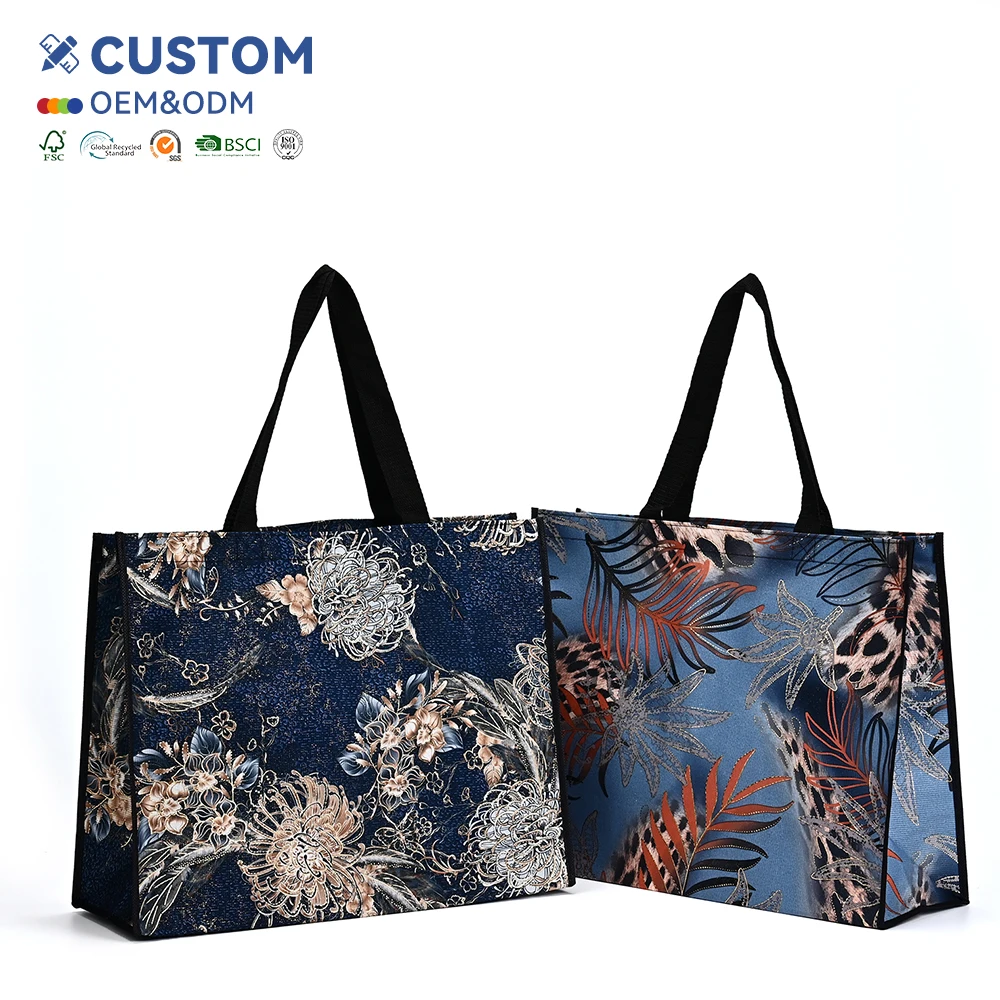 High Quality Hot Selling Personalized Design logo Printing Reusable Biodegradable Non Woven for Shopping manufacture