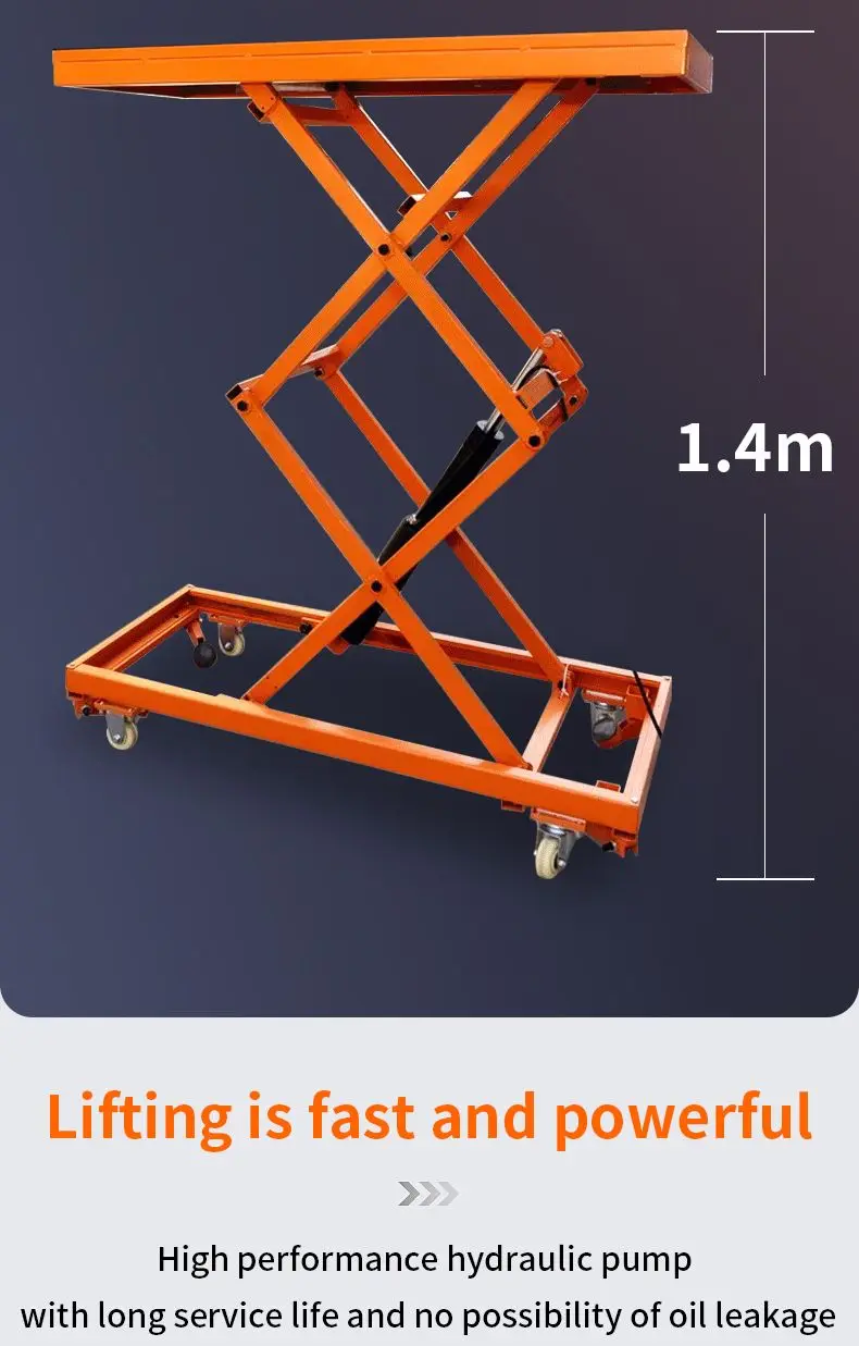High Quality Electric Lifting Horse Stool Interior Decoration Lift Light New Folding Mobile Hydraulic Lifting Platform