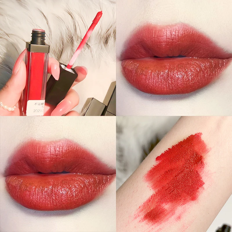 Wholesale Private Label Velvet Matte Lipgloss Non-stick Cup Liquid Lipstick Makeup Lip Gloss