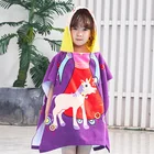 Custom Printed Kids Bath And Beach Soft Cotton Terry Hooded Towel Wrap