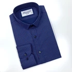 ELUNO Hot Sale Spring And Autumn Men's Shirts Dot Printed Casual Business Shirt For Men