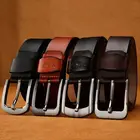 Belt Jeans 100%Pure Cow Leather Men's Pin Buckle Belt Casual Retro Super Pull Jeans Belt
