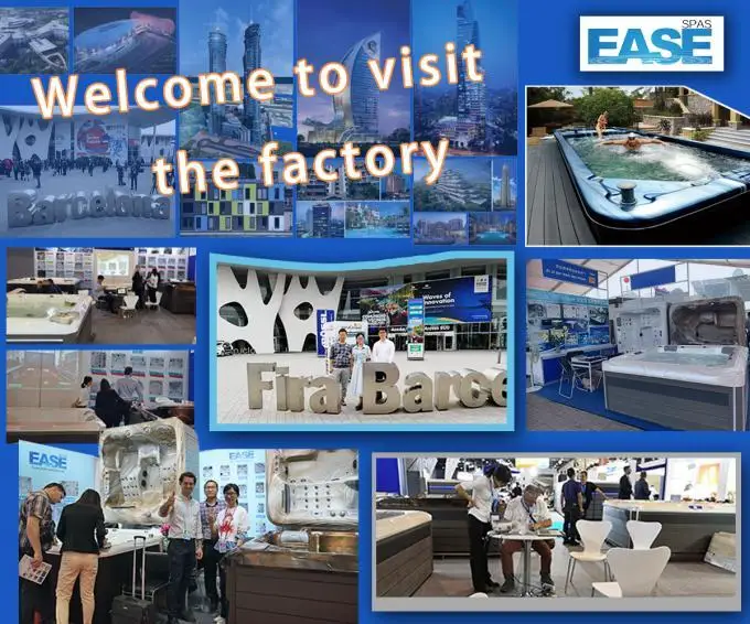 Acrylic Hot Tub Whirlpool Spa Tub with 30 Jets and Balboa BP601G1 + TP500 Control System for 5 People Family Outdoor