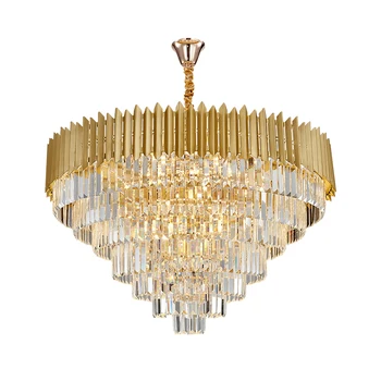 High quality crystal chandeliers lighting modern luxury chandeliers pendant lights gold wedding chandelier living room hang lamp