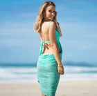 Beachwear Hot Sale Lace Slip Hollow Crochet Swimsuit Cover Ups Bathing Suit Beachwear Tunic Beach Dress Hot
