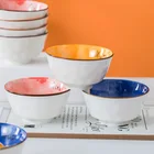 Bowl Ceramic Ceramic Porcelain Rice Bowl Ceramic Cartoon Fruit Bowl