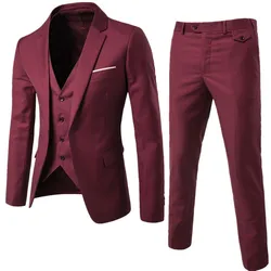 Custom Logo Solid Color Polyester Formal Wedding Casual Jacket Male Office Slim Fit Mens Grooming Business Tuxedo Body Suits