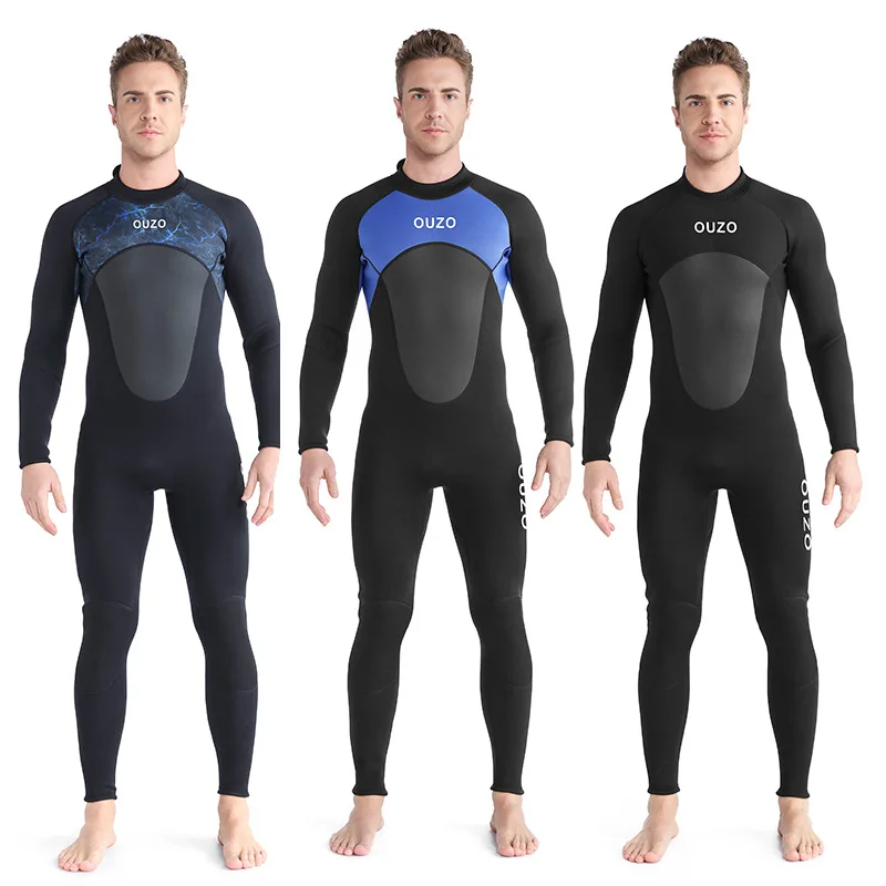 3mm Neoprene Custom Logo Freediving Men Surfing One-piece Swimming Suits Snorkeling Diving Wetsuit