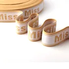 Elastic Custom Logo Wide Printed Coloured Swimwear Underwear Knitted Elastic Neck Tape Jacquard Elastic Band
