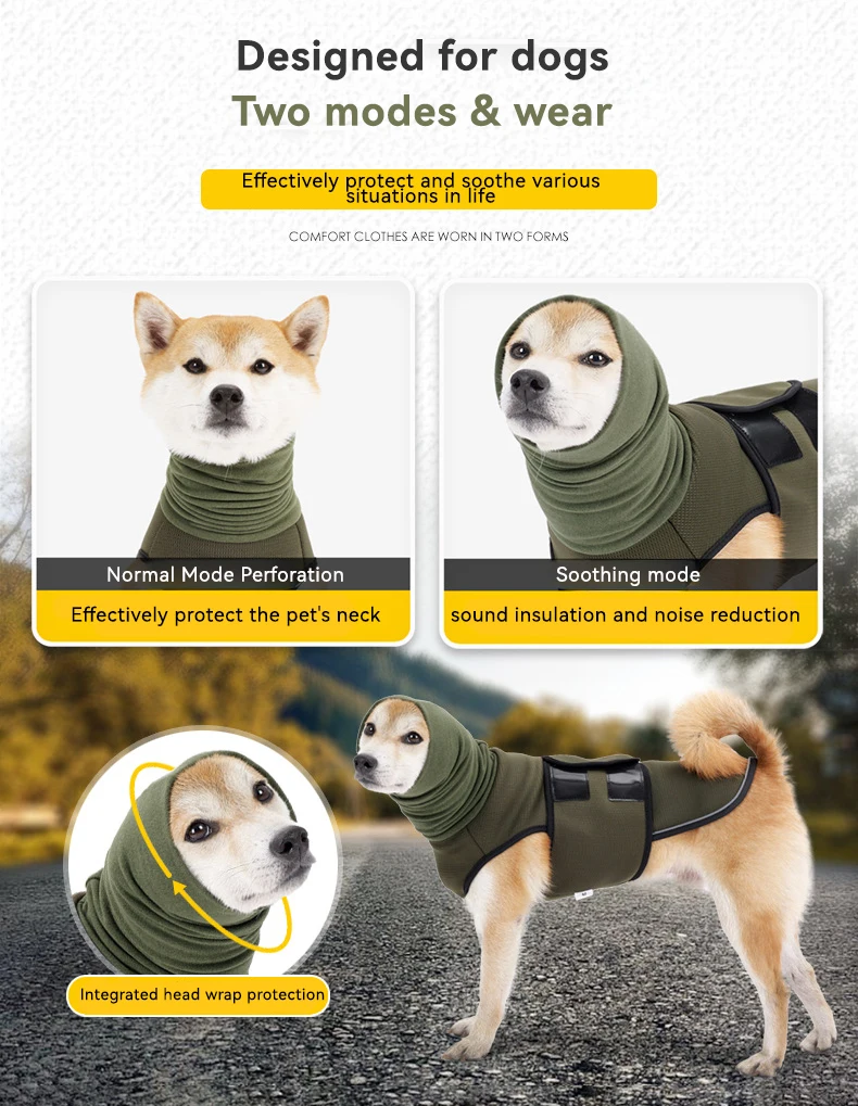 New Multi-functional Pet Emotional comfort Clothing to Prevent Dog Anxiety Thermal Jacket Back Reflective Strip to Prevent Stray factory