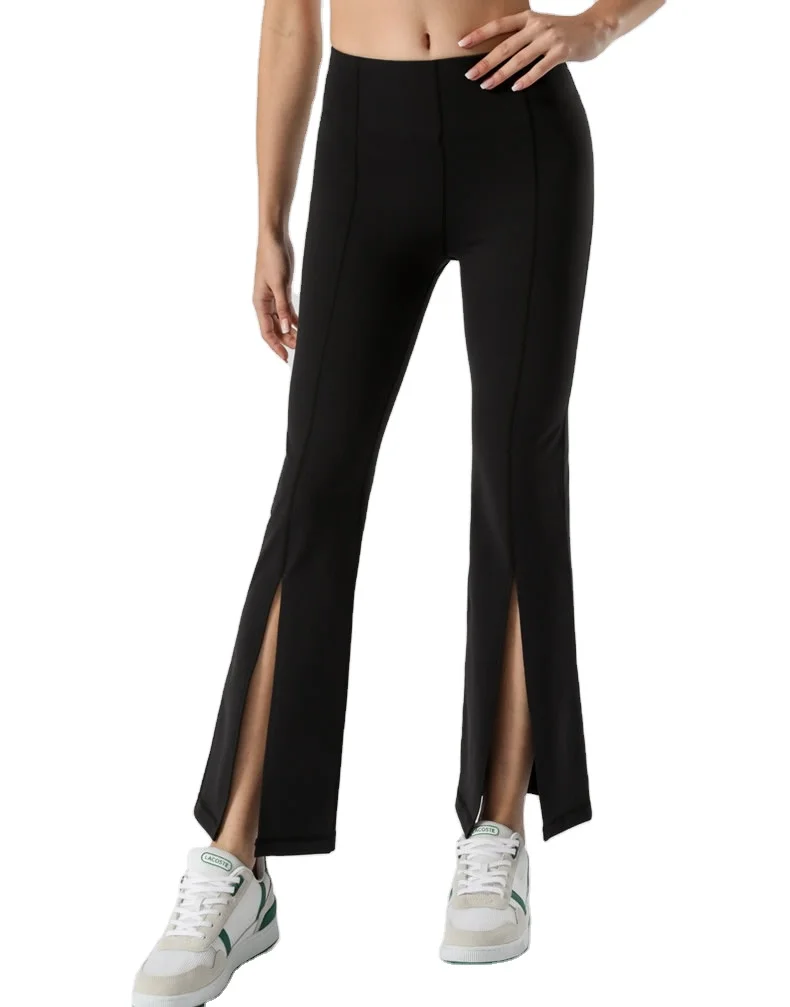 Wide Leg Black Yoga Pants