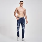 Jeans Jeans Jeans HUNTW High-quality Custom Dark Blue Denim Patch Mens Jeans Straight